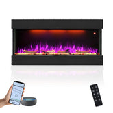 FL-TZS 36 Inch Three Sided Elelctric Fireplace with Smart Control